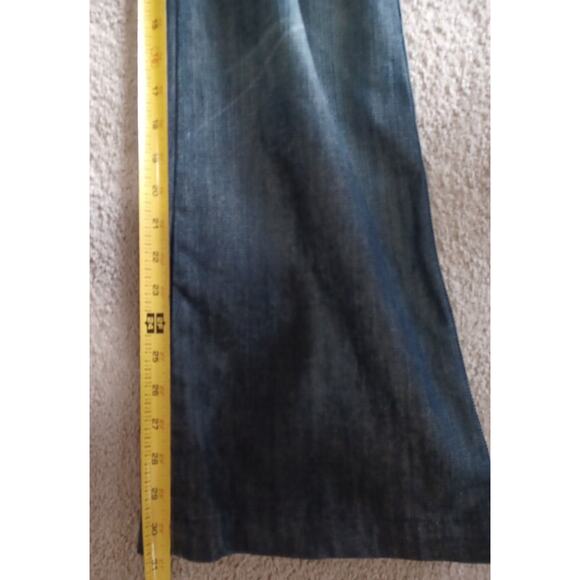 7 FOR ALL MANKIND Button Fly Wide Flare Boot Leg Jeans Size 29 - Picture 6 of 7